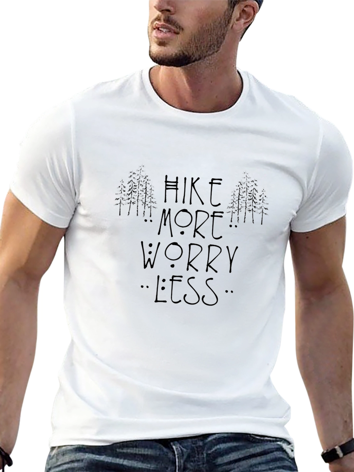 Hike More Worry Less Black T-Shirt