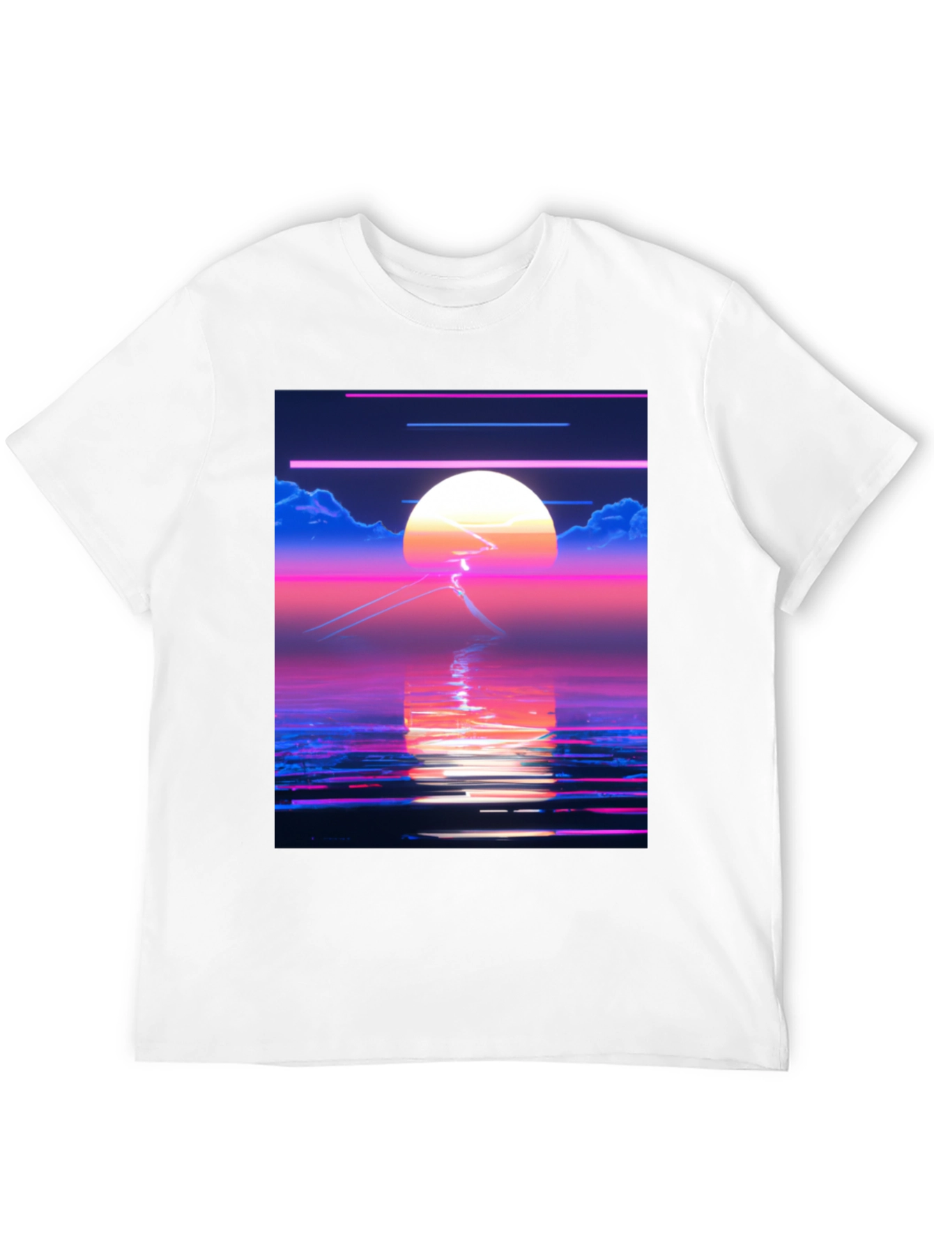Synthwave Sunset T-Shirt - Retro 80s Aesthetic