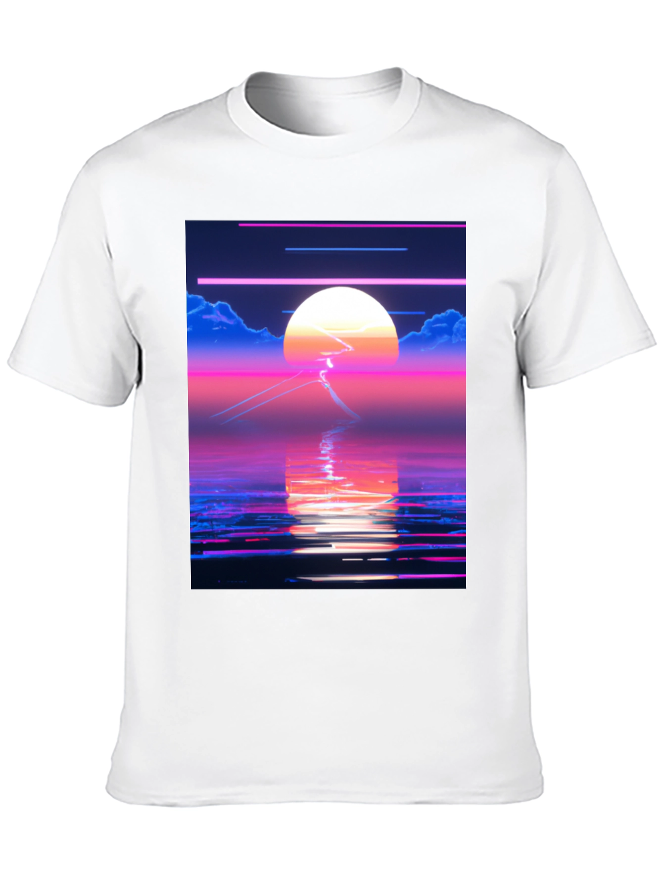 Synthwave Sunset T-Shirt - Retro 80s Aesthetic