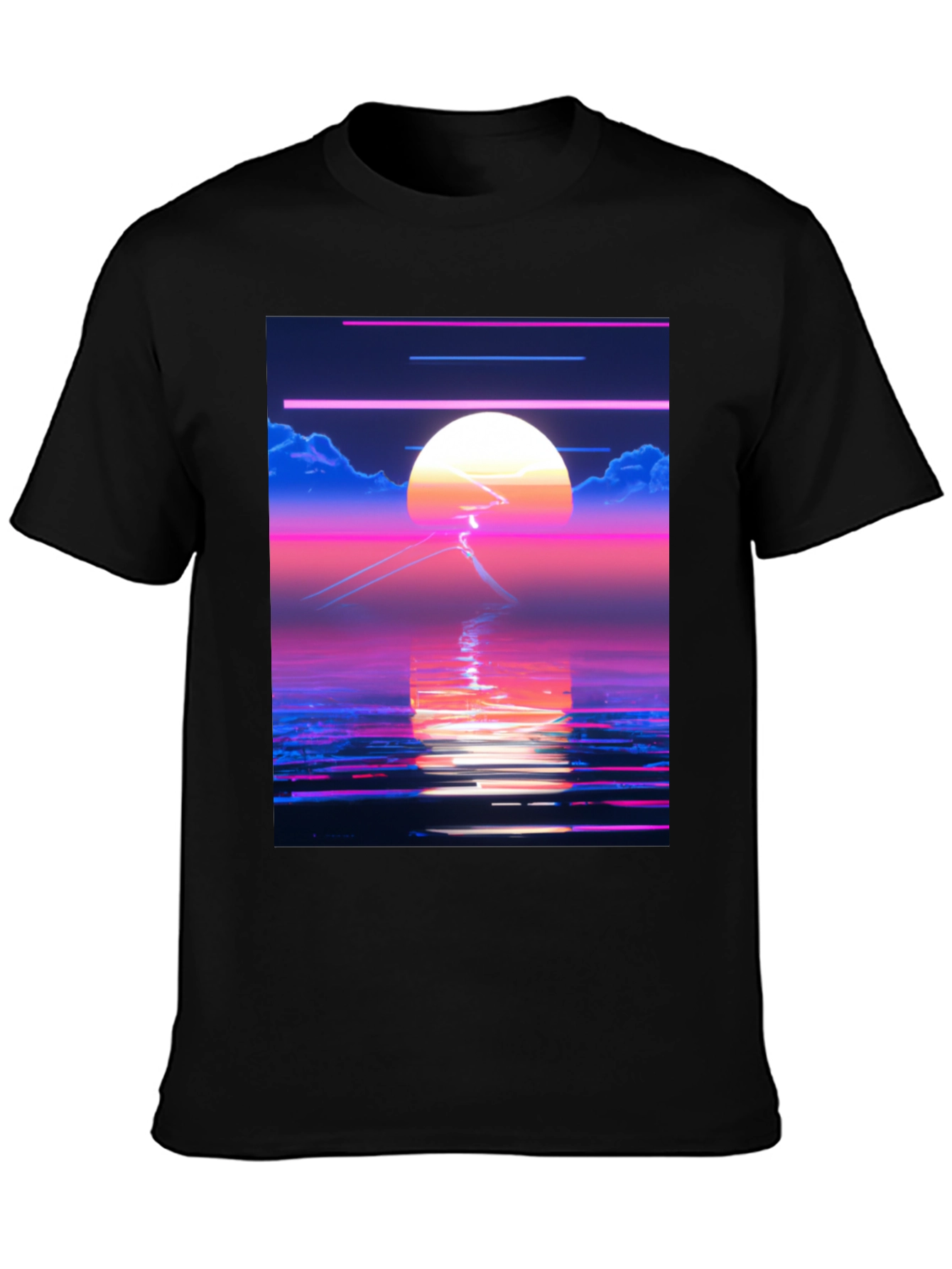 Synthwave Sunset T-Shirt - Retro 80s Aesthetic