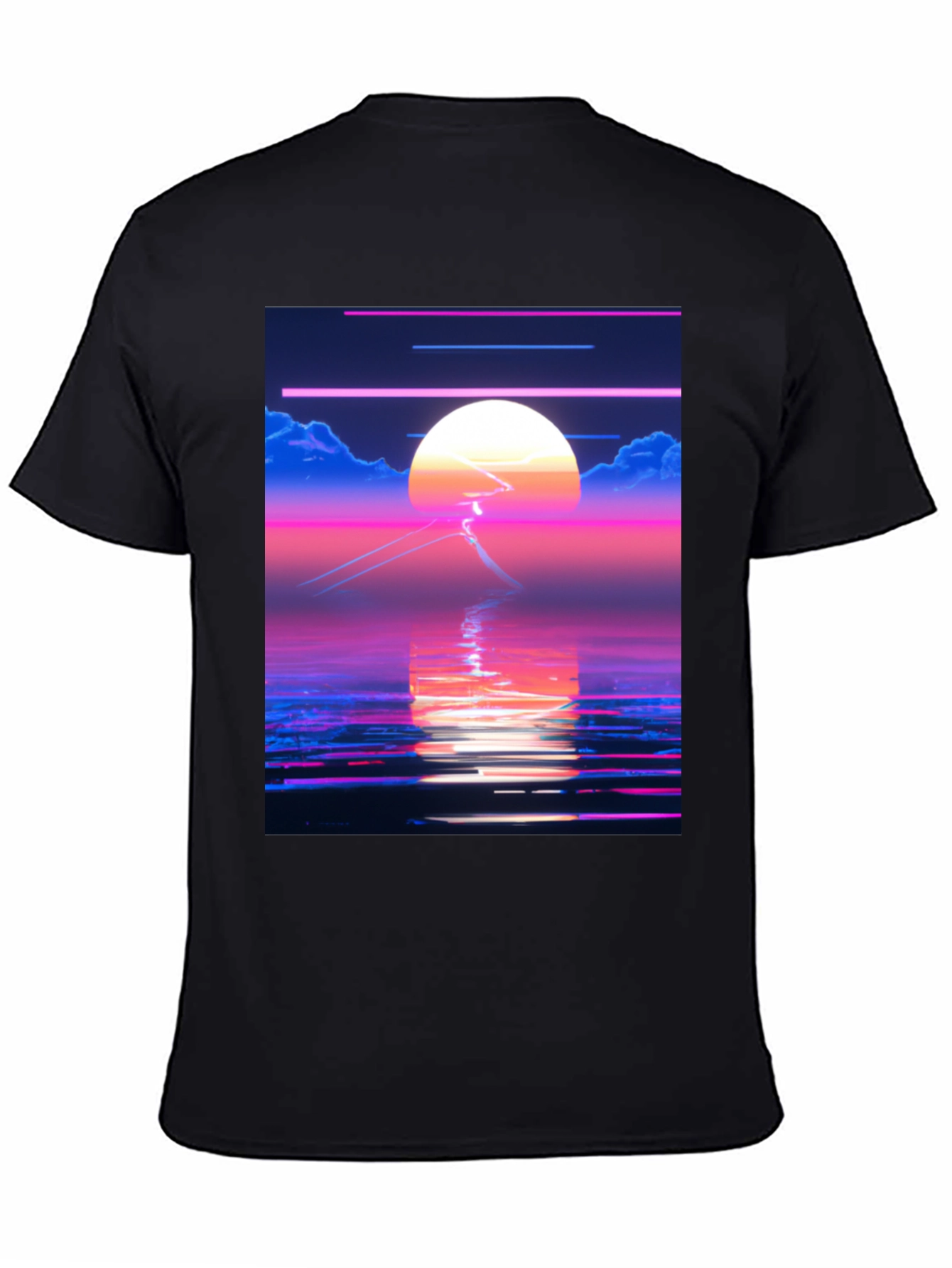 Synthwave Sunset T-Shirt - Retro 80s Aesthetic