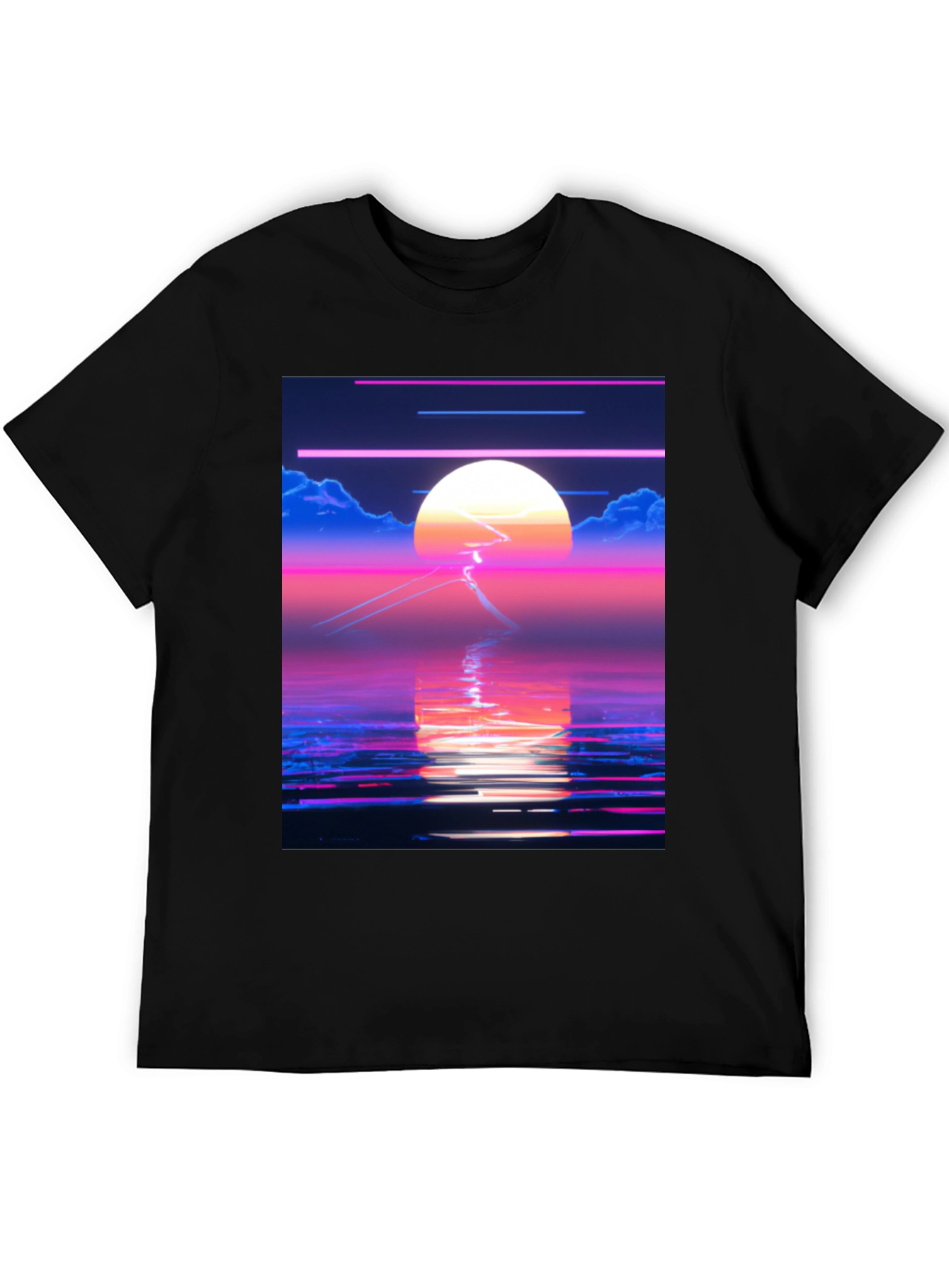 Synthwave Sunset T-Shirt - Retro 80s Aesthetic