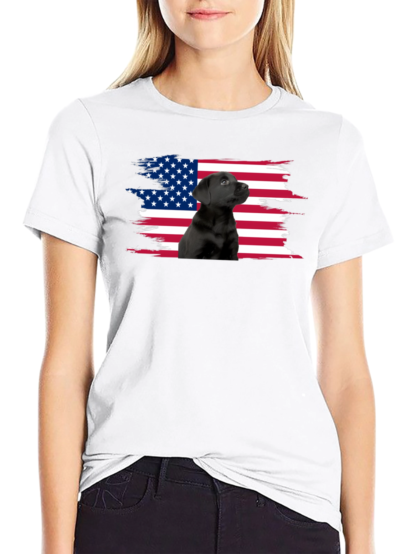 American Flag Dog Lover T-Shirt