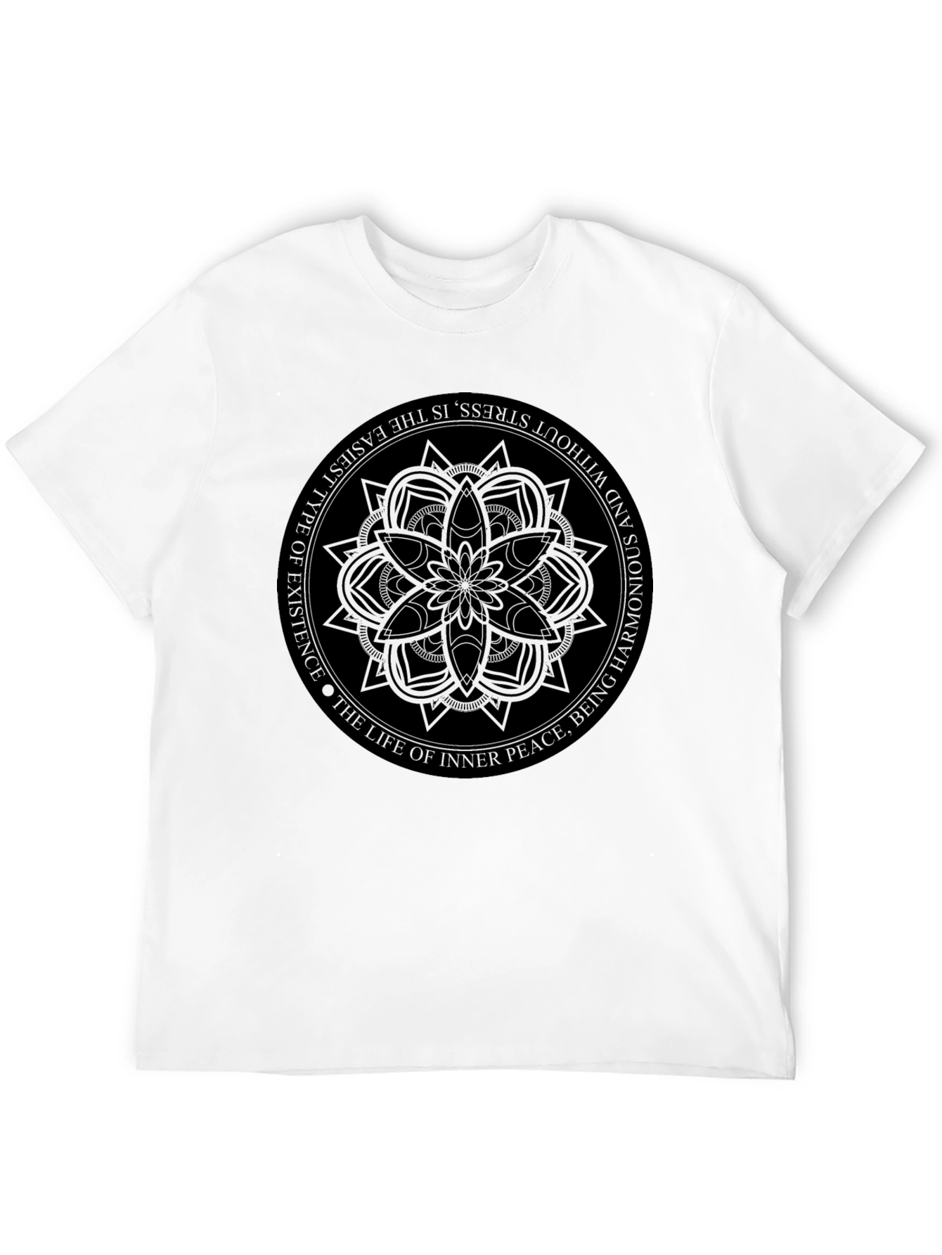 Black Mandala T-Shirt - Inner Peace Design