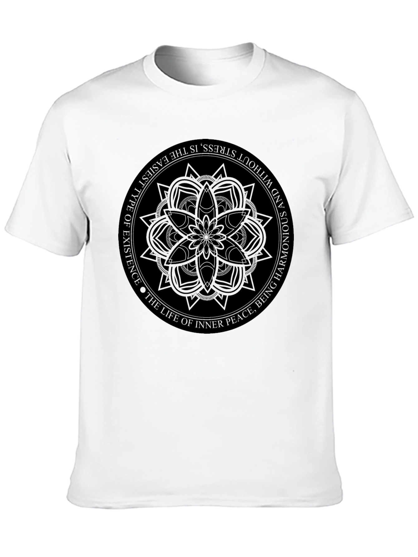 Black Mandala T-Shirt - Inner Peace Design