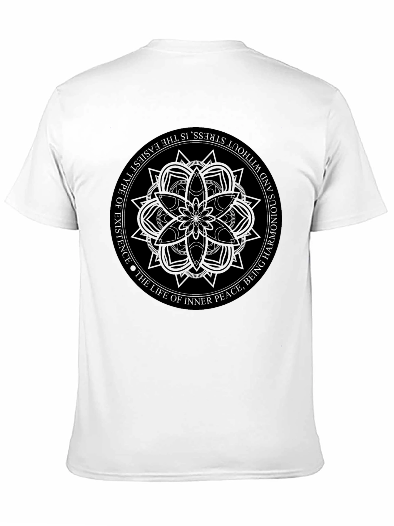 Black Mandala T-Shirt - Inner Peace Design