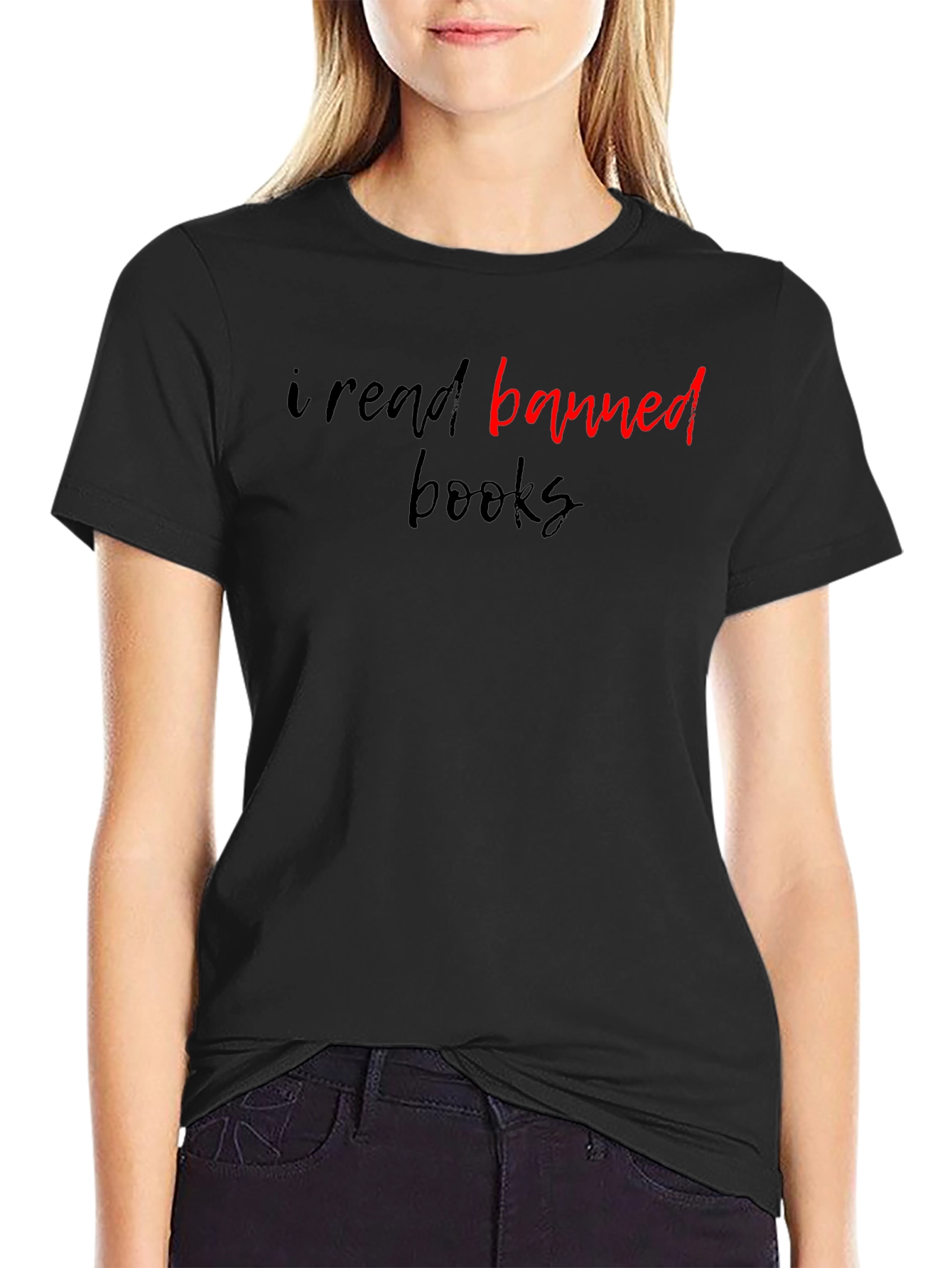 I Read Banned Books Black Graphic T-Shirt