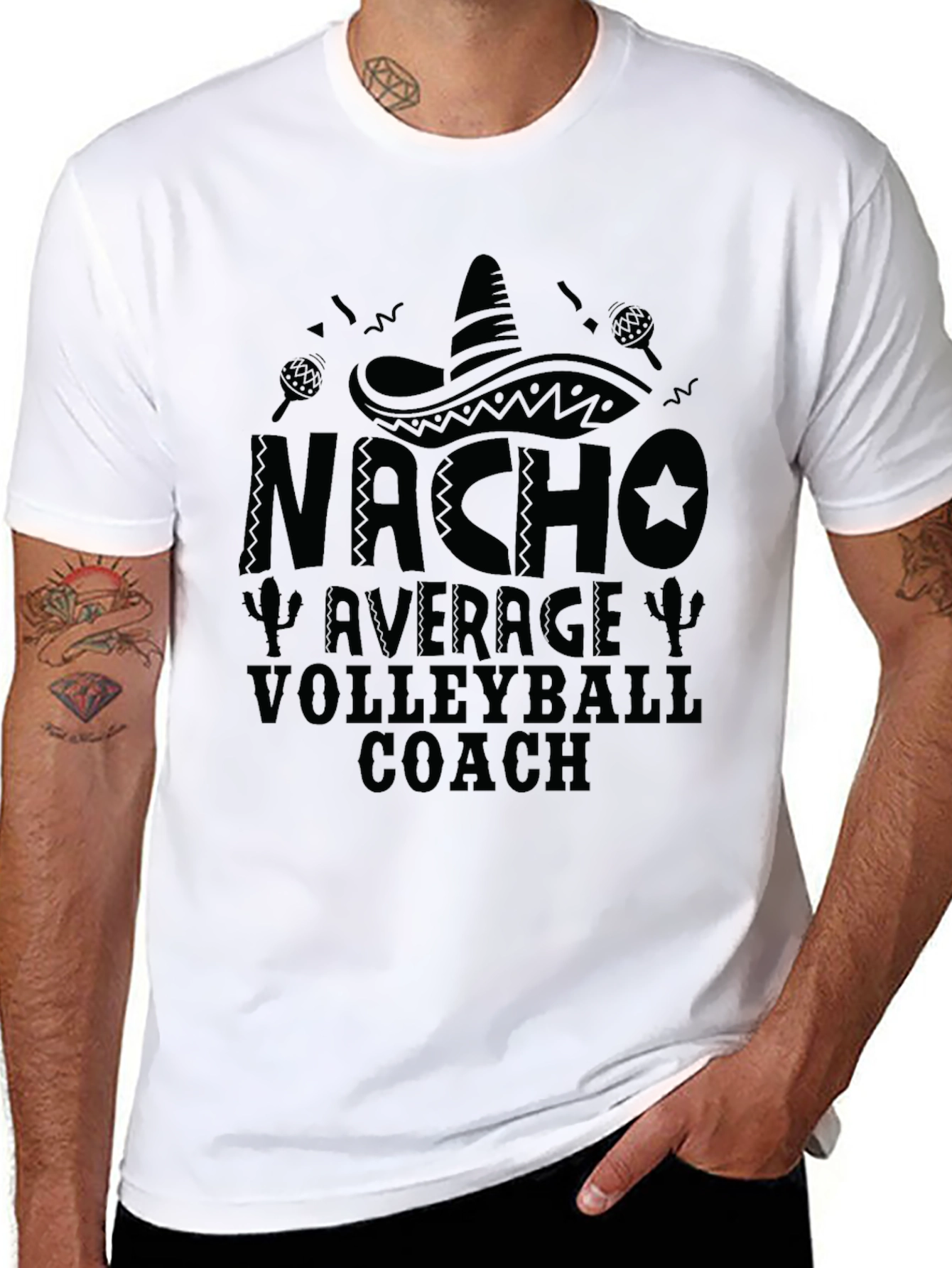 Nacho Average Volleyball Coach T-Shirt