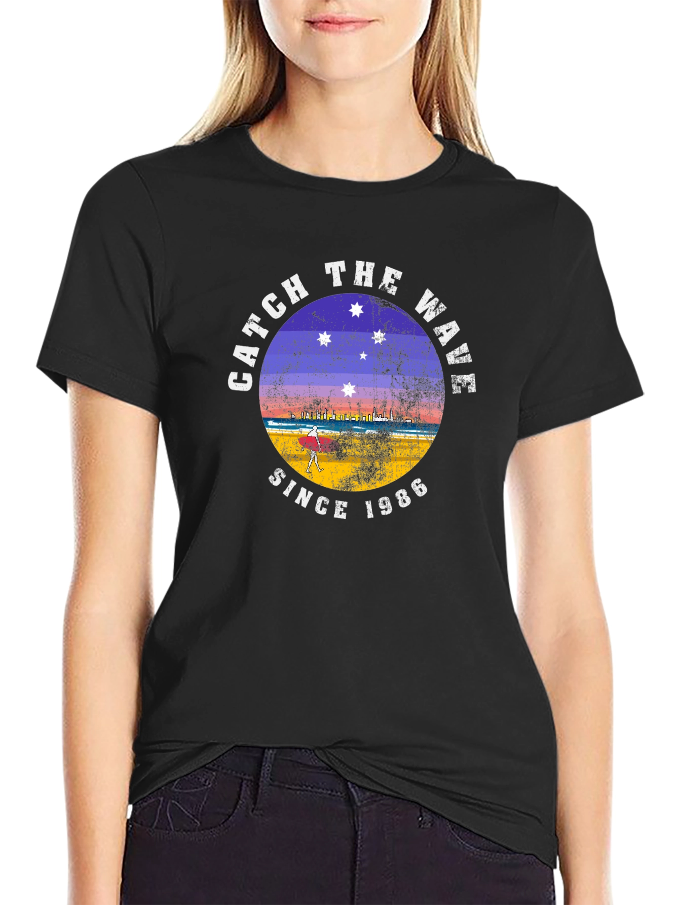 Catch the Wave Since 1986 Black T-Shirt