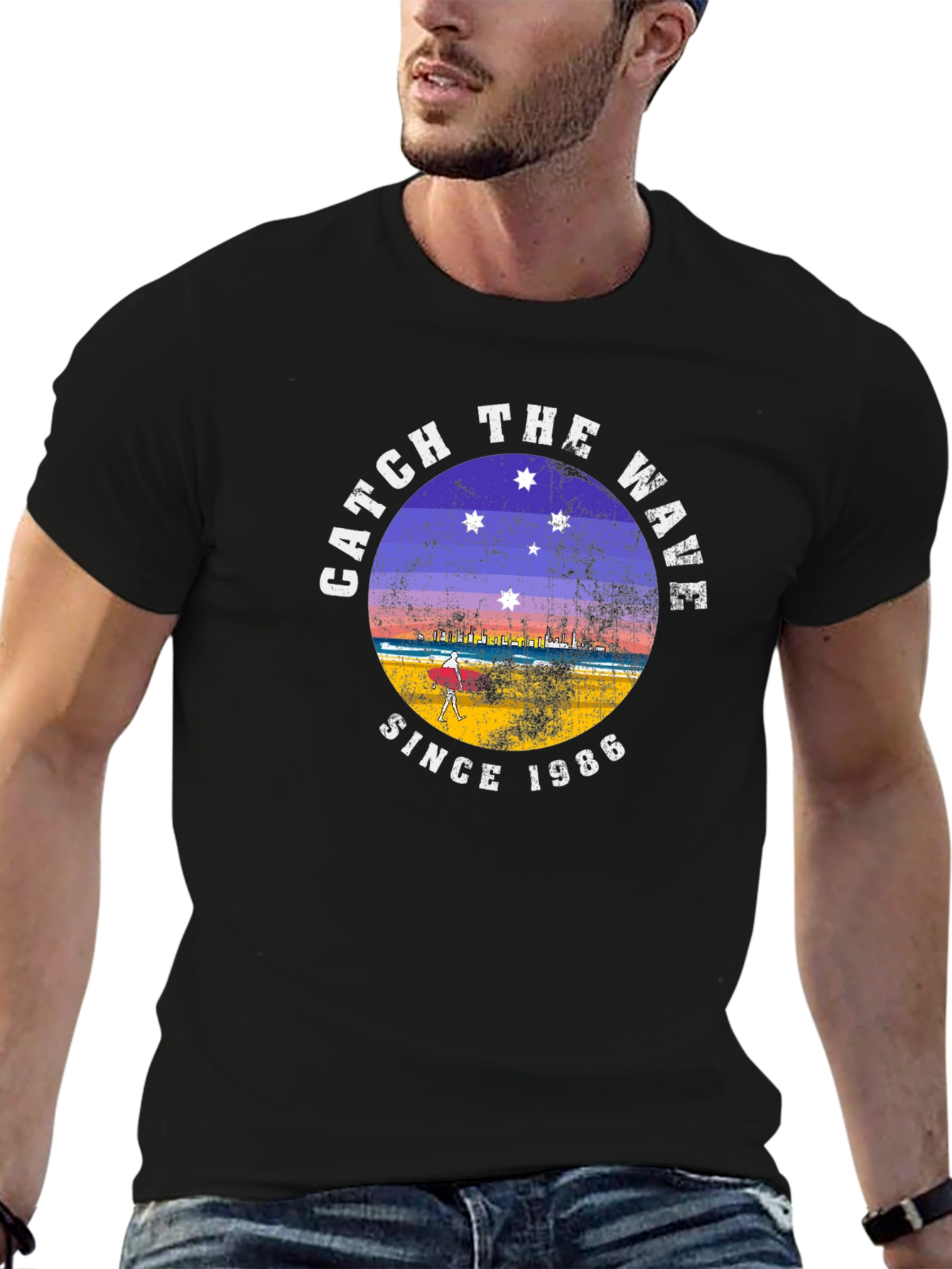 Catch the Wave Since 1986 Black T-Shirt
