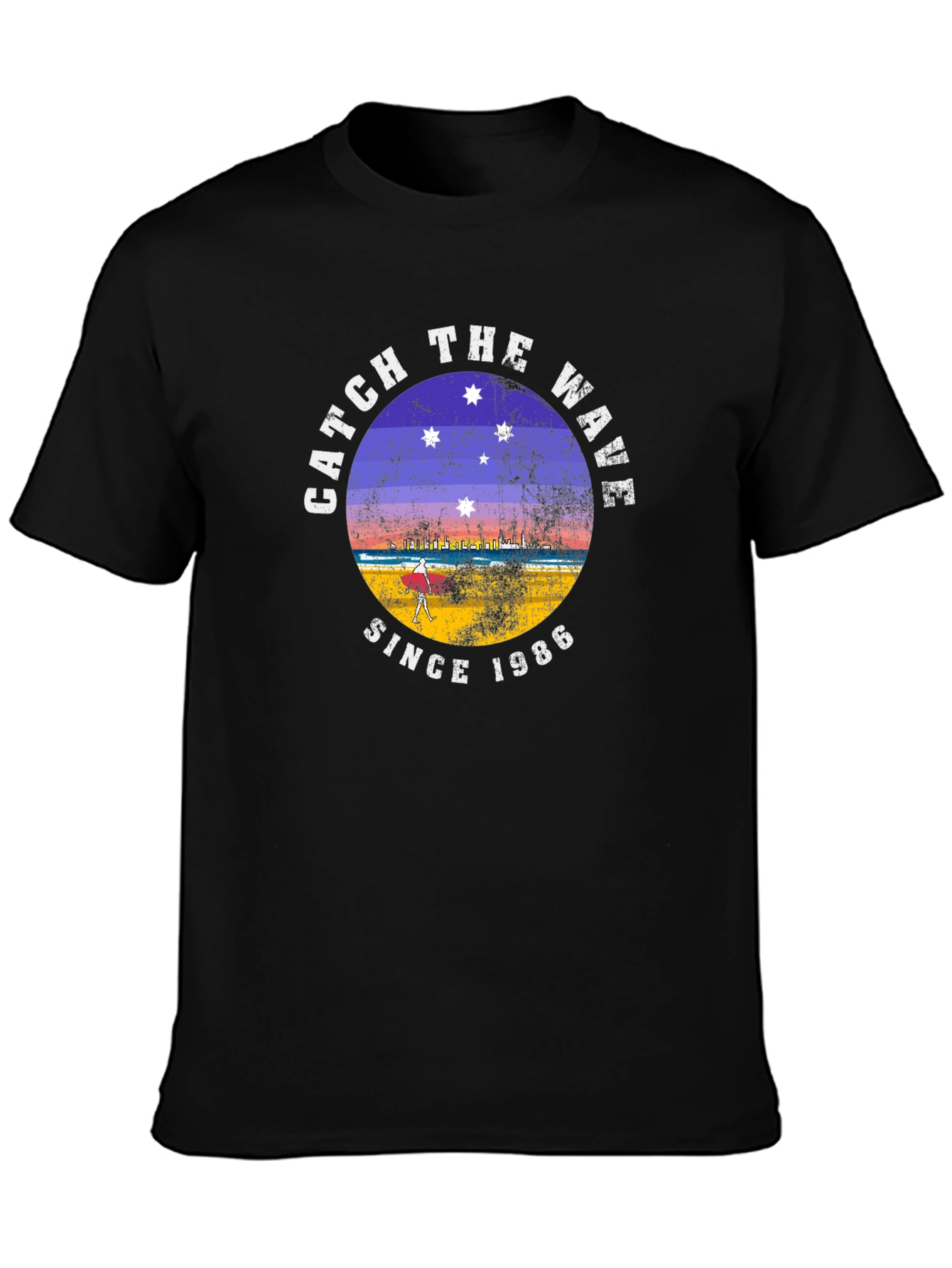 Catch the Wave Since 1986 Black T-Shirt