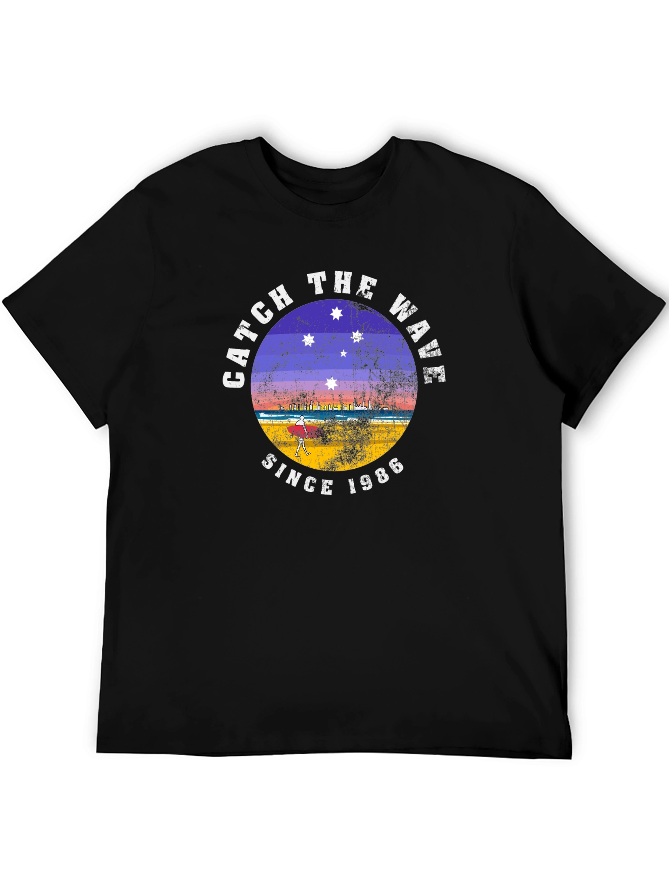 Catch the Wave Since 1986 Black T-Shirt