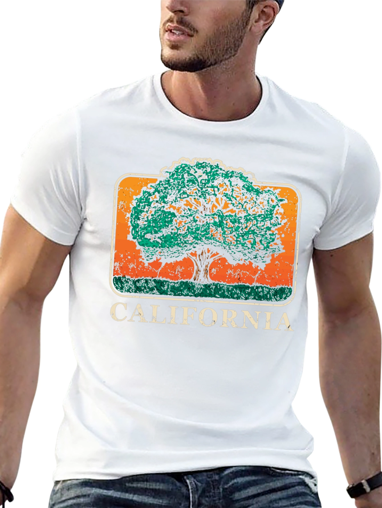 California Tree Graphic Black T-Shirt