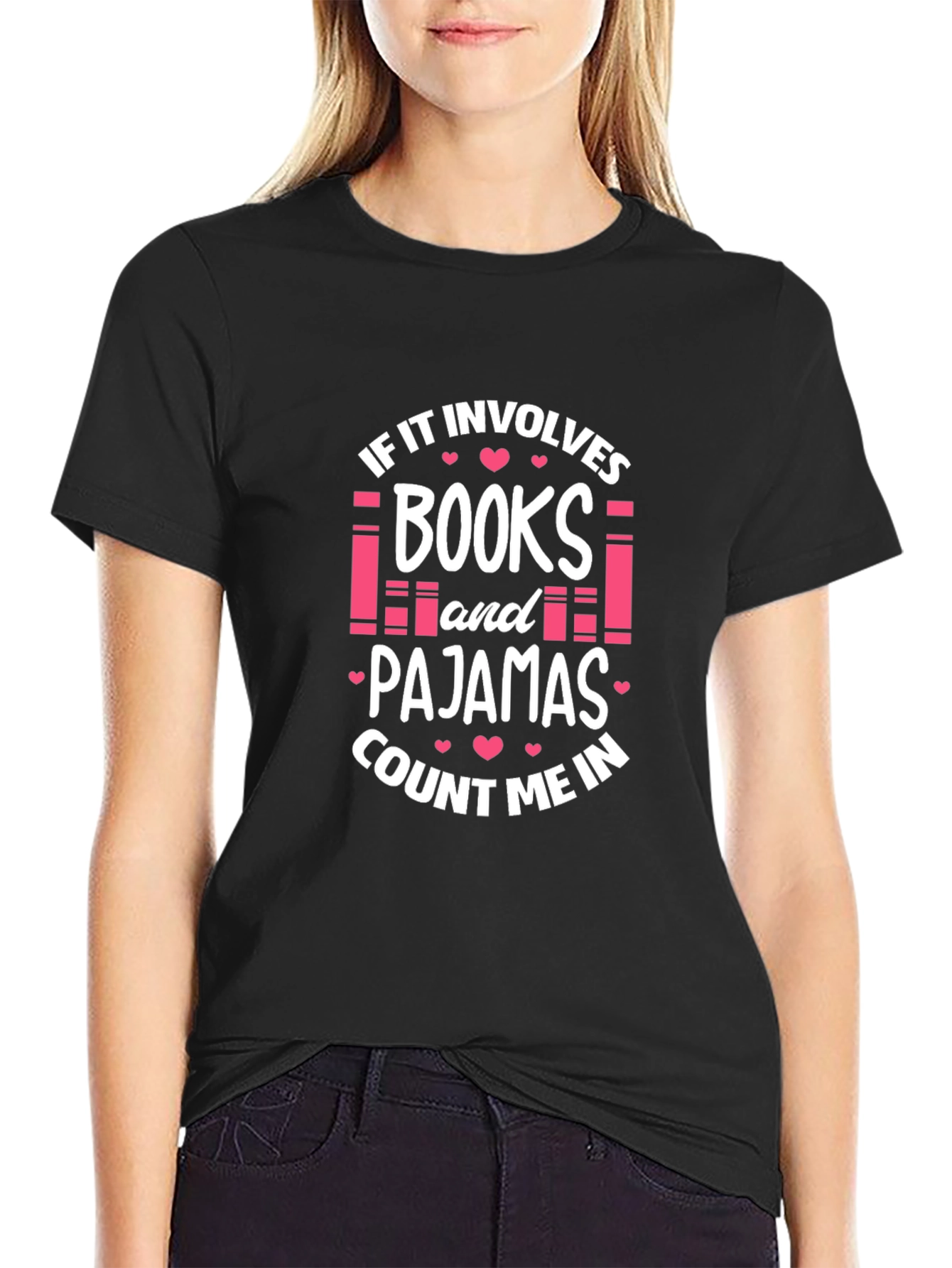 Books and Pajamas T-Shirt - Reading Lover Tee