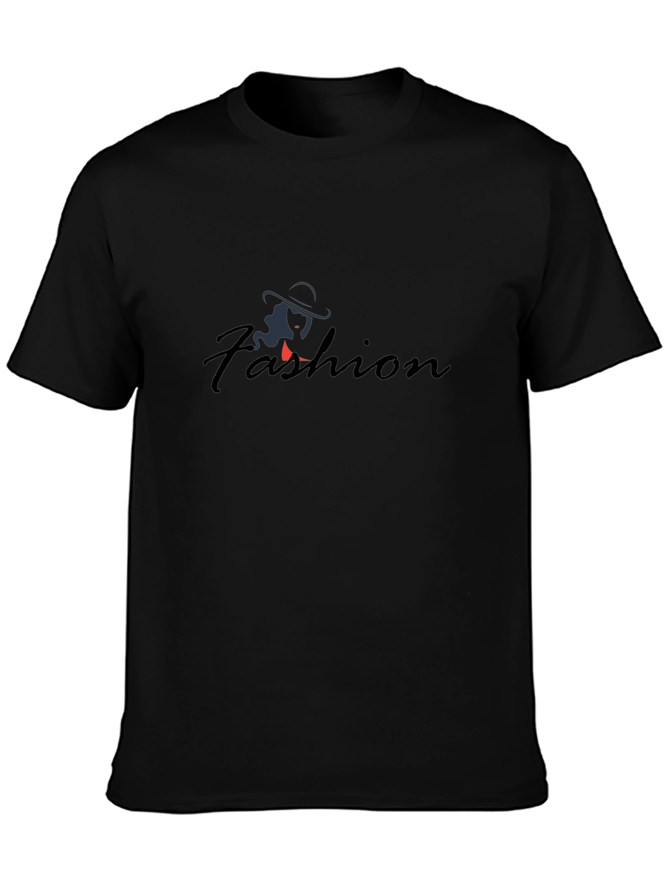 Mens Black Fashion Graphic T-Shirt