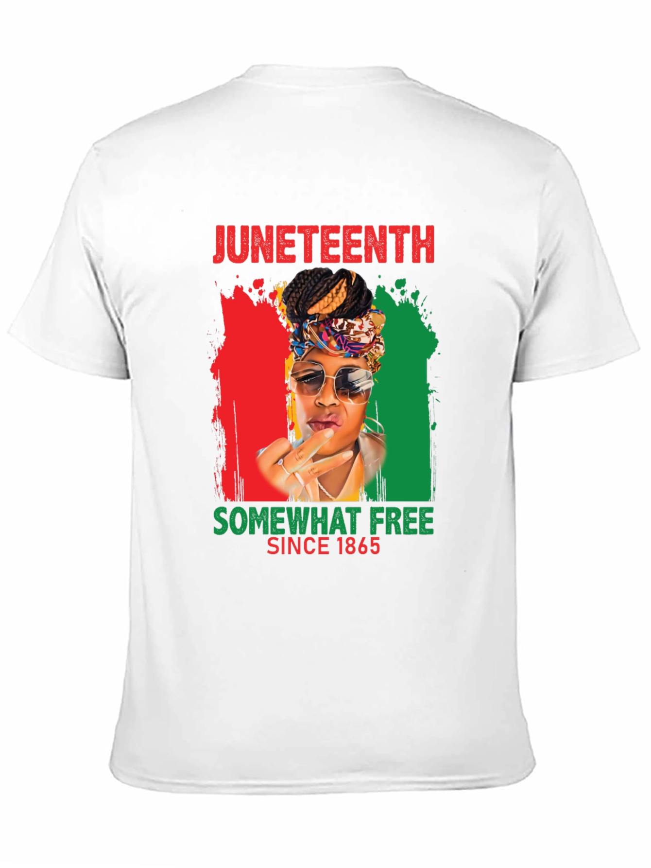 Juneteenth Somewhat Free Since 1865 Black T-Shirt