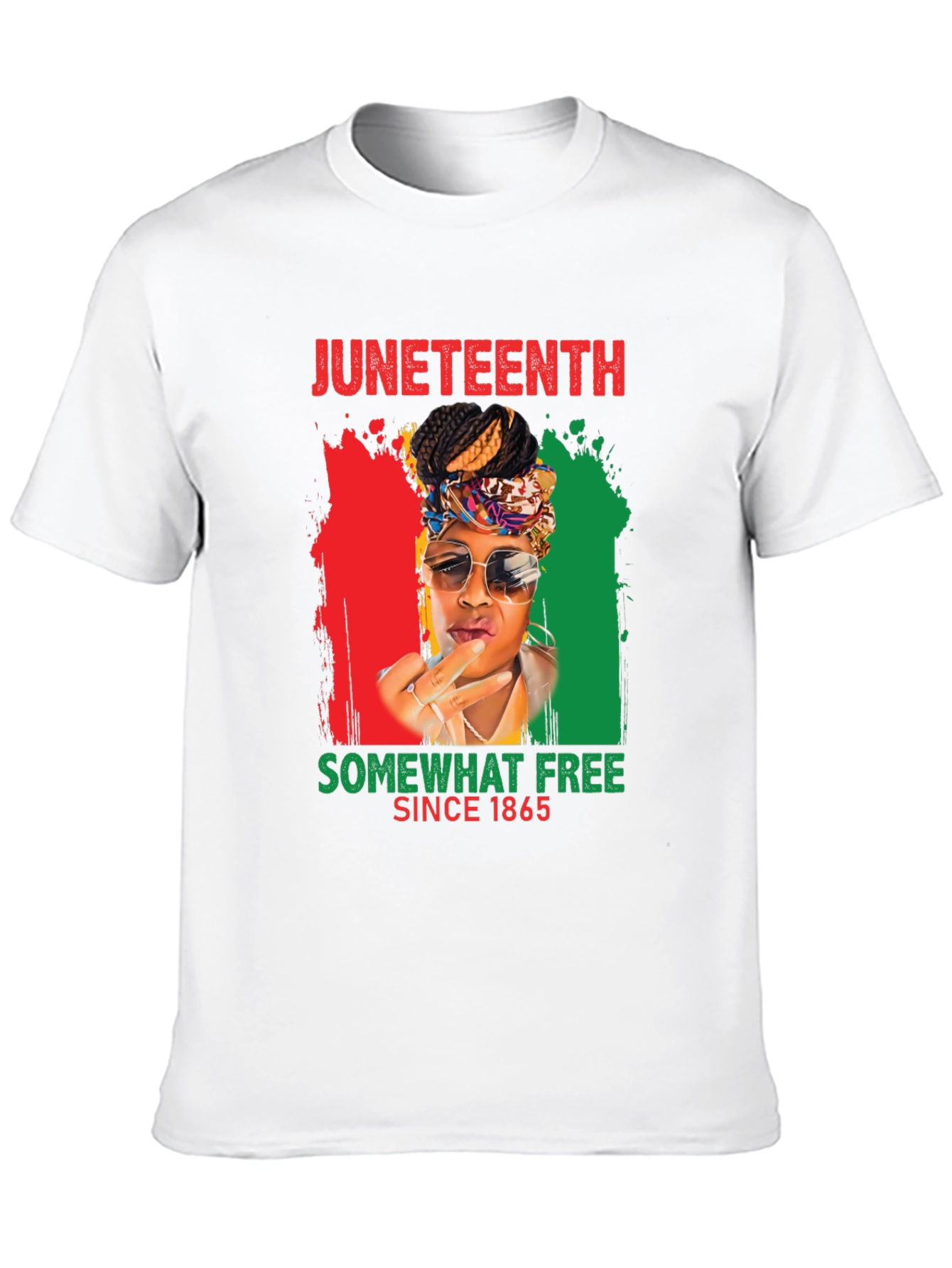 Juneteenth Somewhat Free Since 1865 Black T-Shirt