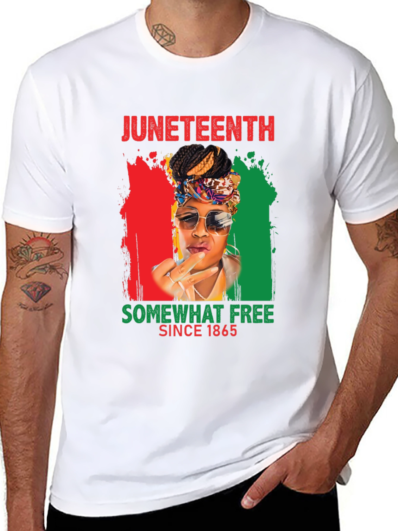Juneteenth Somewhat Free Since 1865 Black T-Shirt