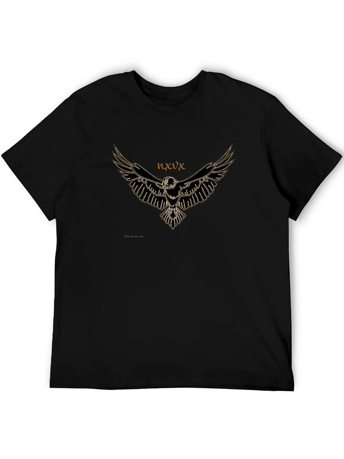 Eagle Graphic Tee - Mens Black Cotton T-Shirt