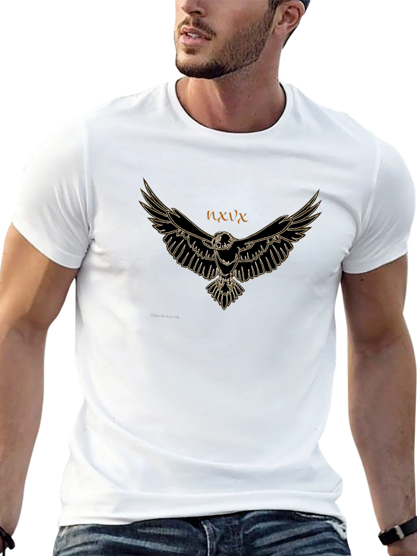 Eagle Graphic Tee - Mens Black Cotton T-Shirt