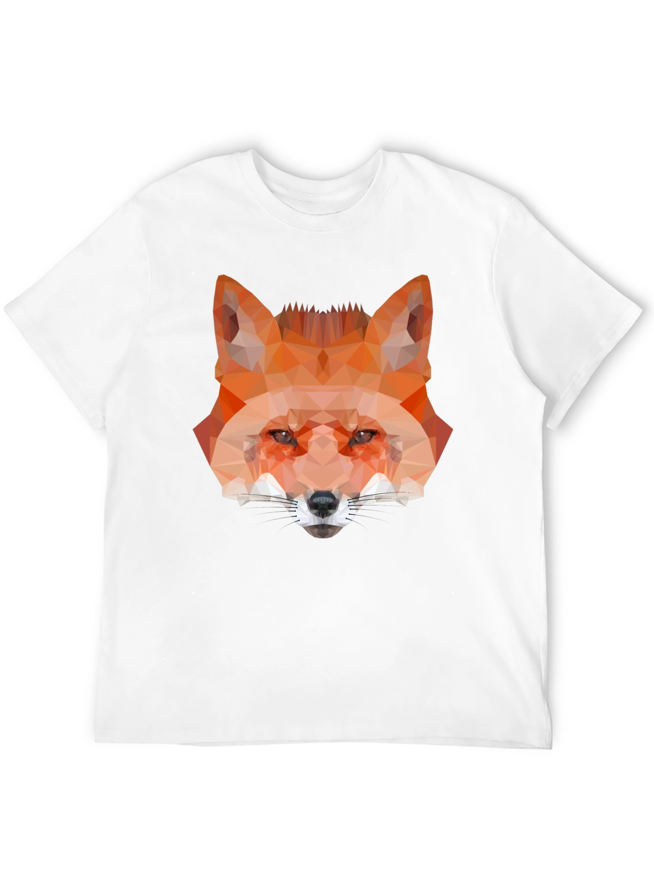 Geometric Fox Graphic Tee - Black