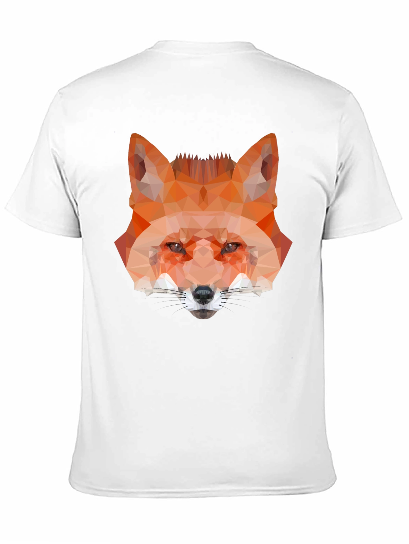 Geometric Fox Graphic Tee - Black