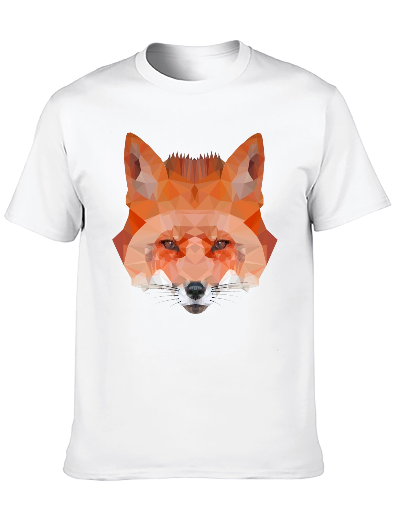 Geometric Fox Graphic Tee - Black