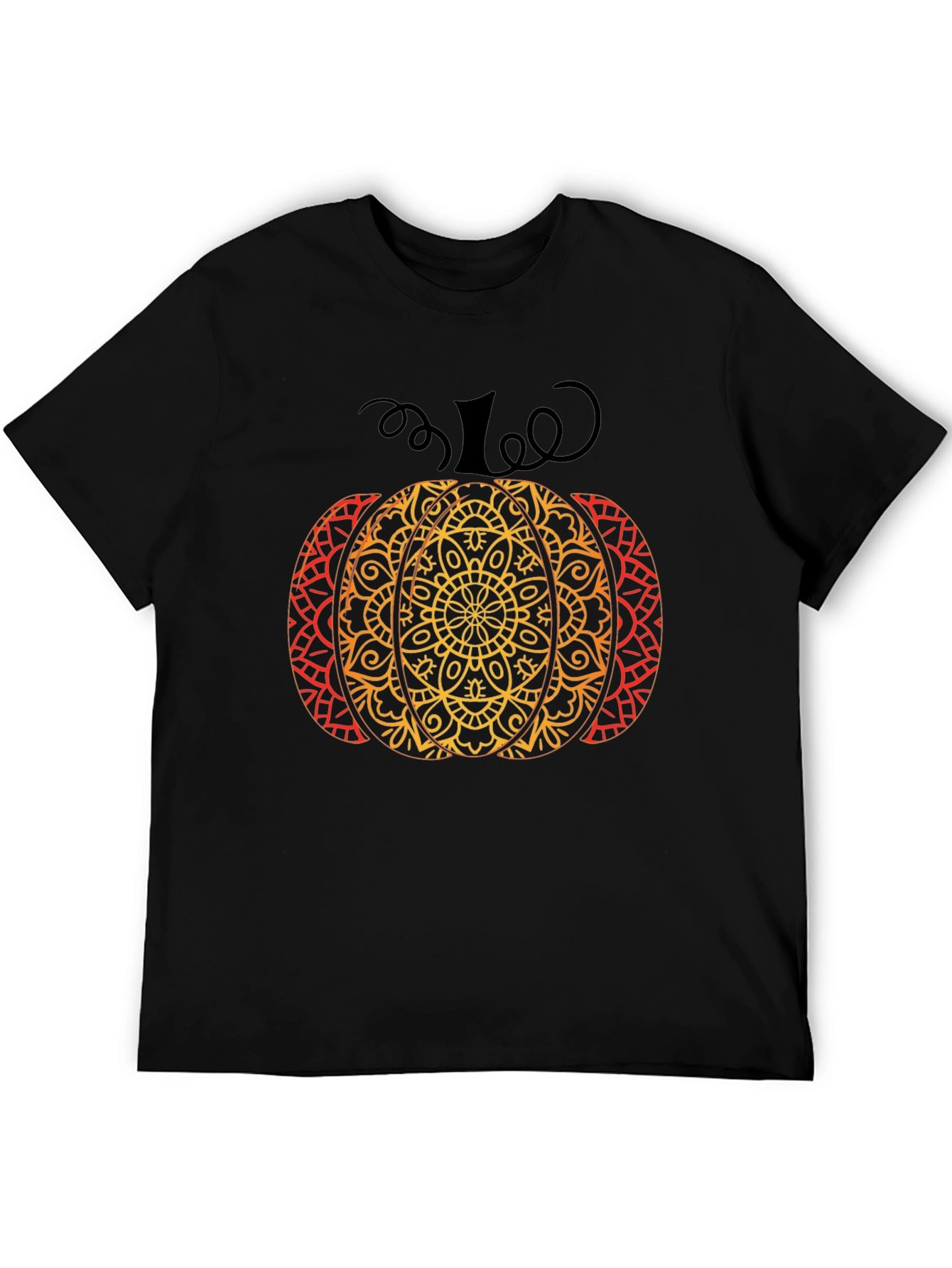 Fall Mandala Pumpkin T-Shirt - Autumn Style