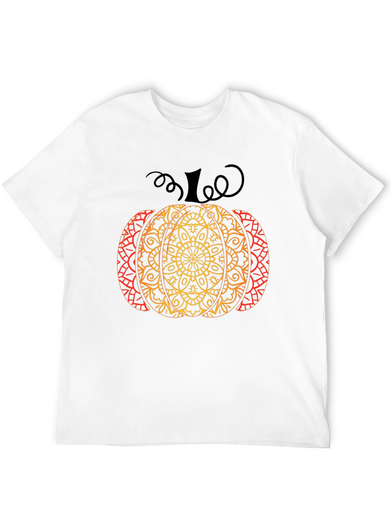 Fall Mandala Pumpkin T-Shirt - Autumn Style