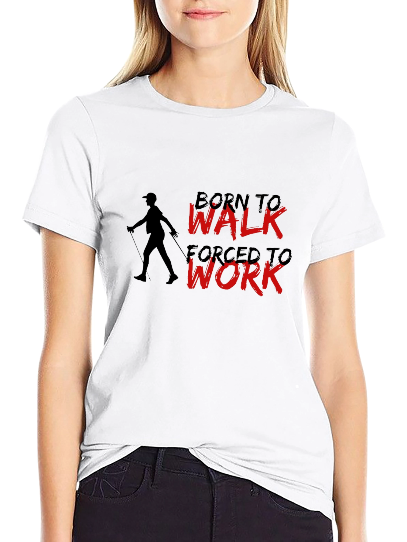 Born to Walk T-Shirt - Black Cotton Tee