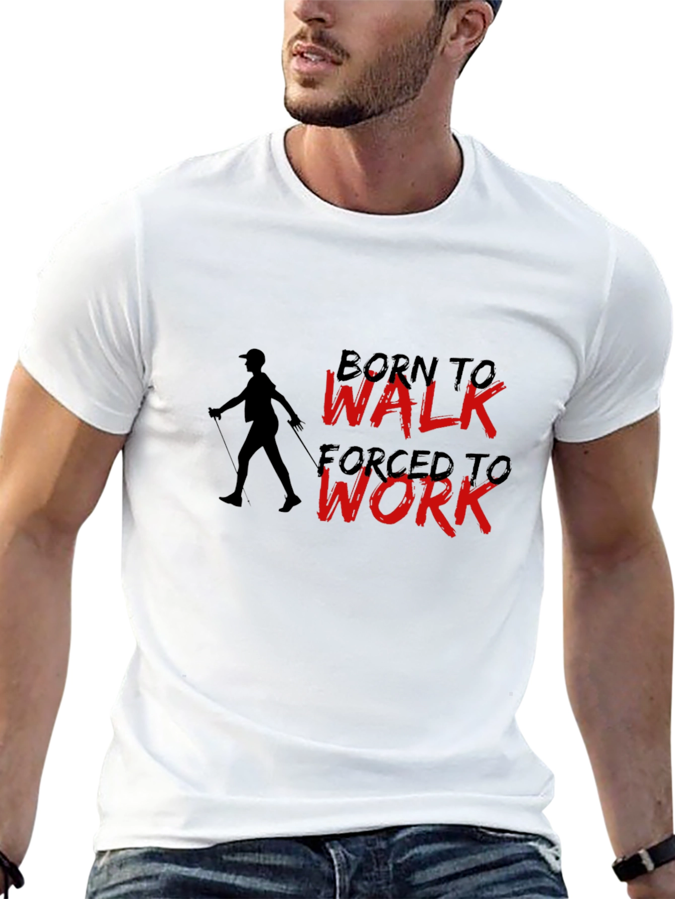 Born to Walk T-Shirt - Black Cotton Tee