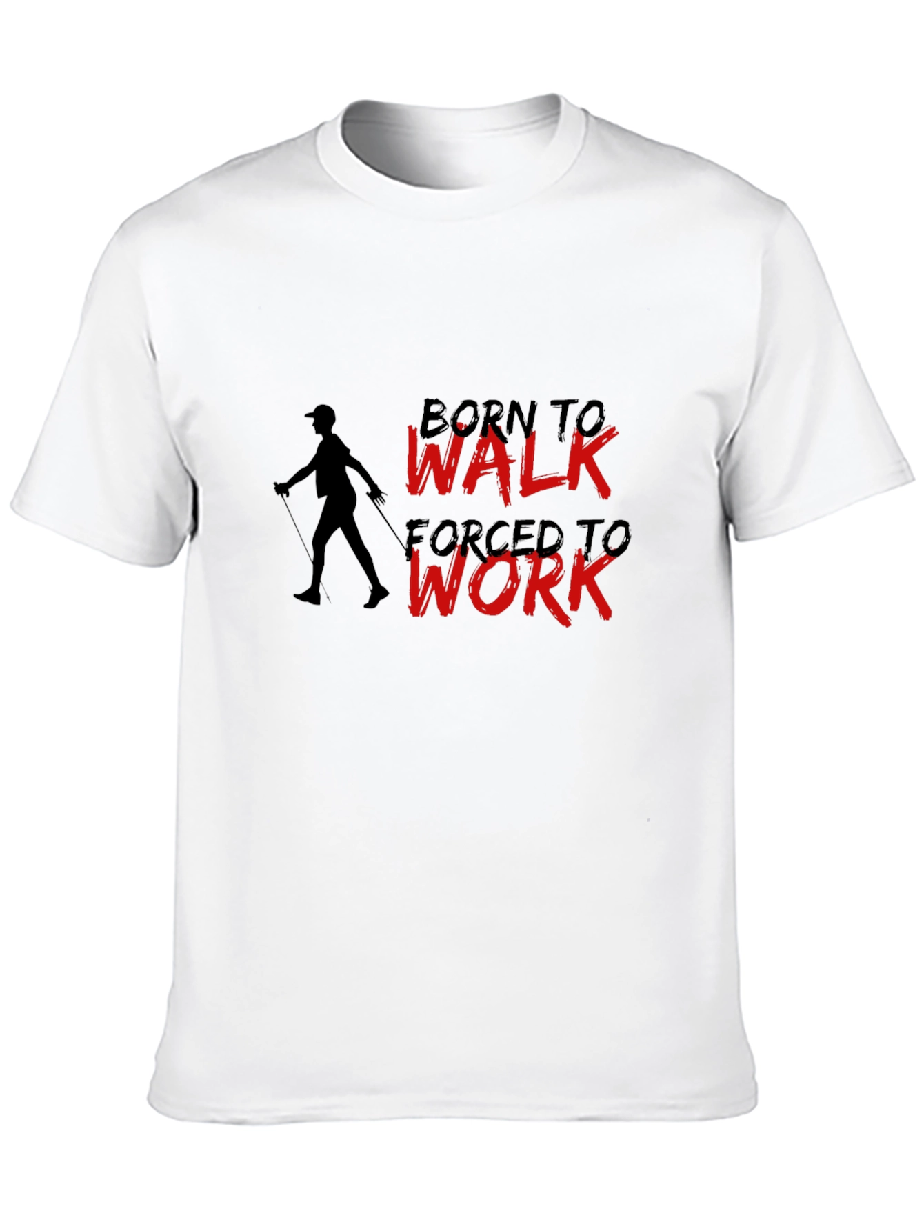 Born to Walk T-Shirt - Black Cotton Tee