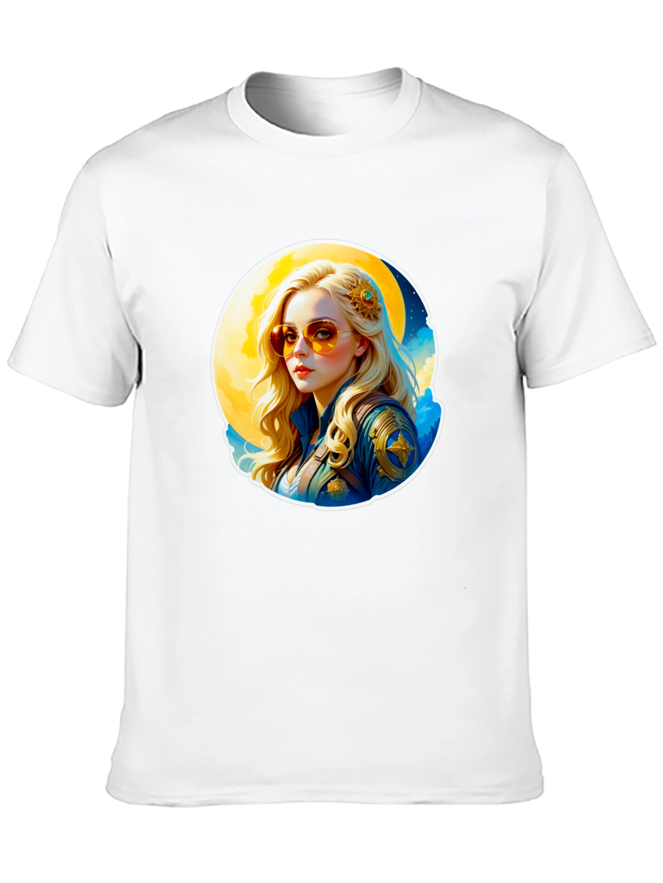 Retro Moonbeam T-Shirt - Black Cotton Tee
