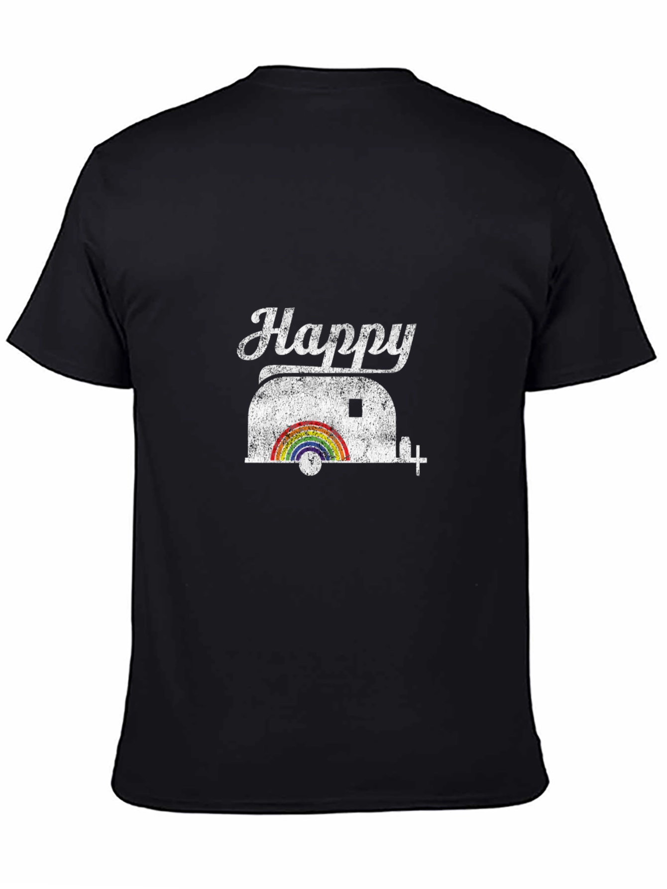 Happy Camper Rainbow Graphic T-Shirt