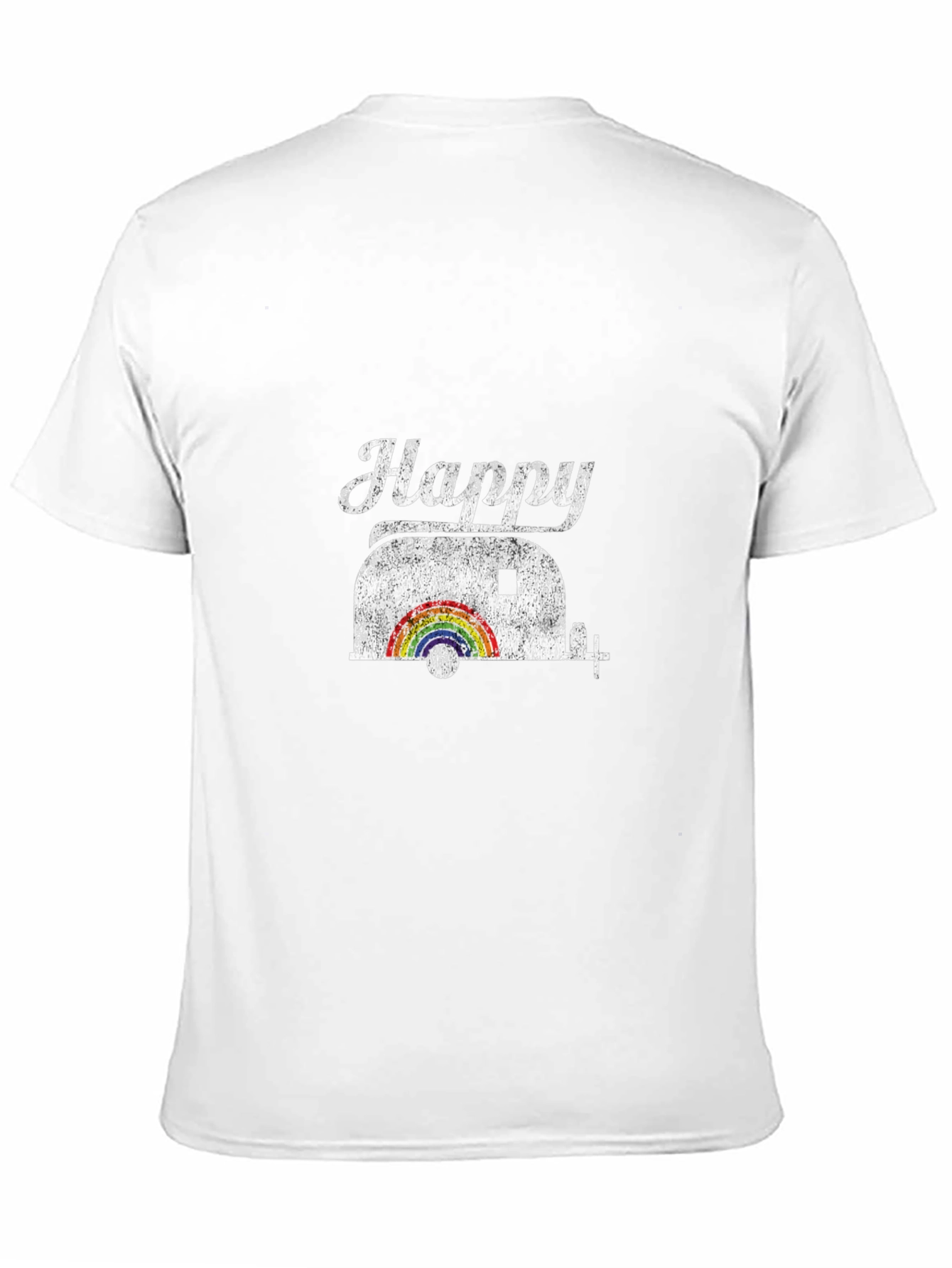 Happy Camper Rainbow Graphic T-Shirt