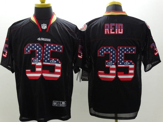 Men's San Francisco 49ers Eric Reid #35 Black Game Jerseys