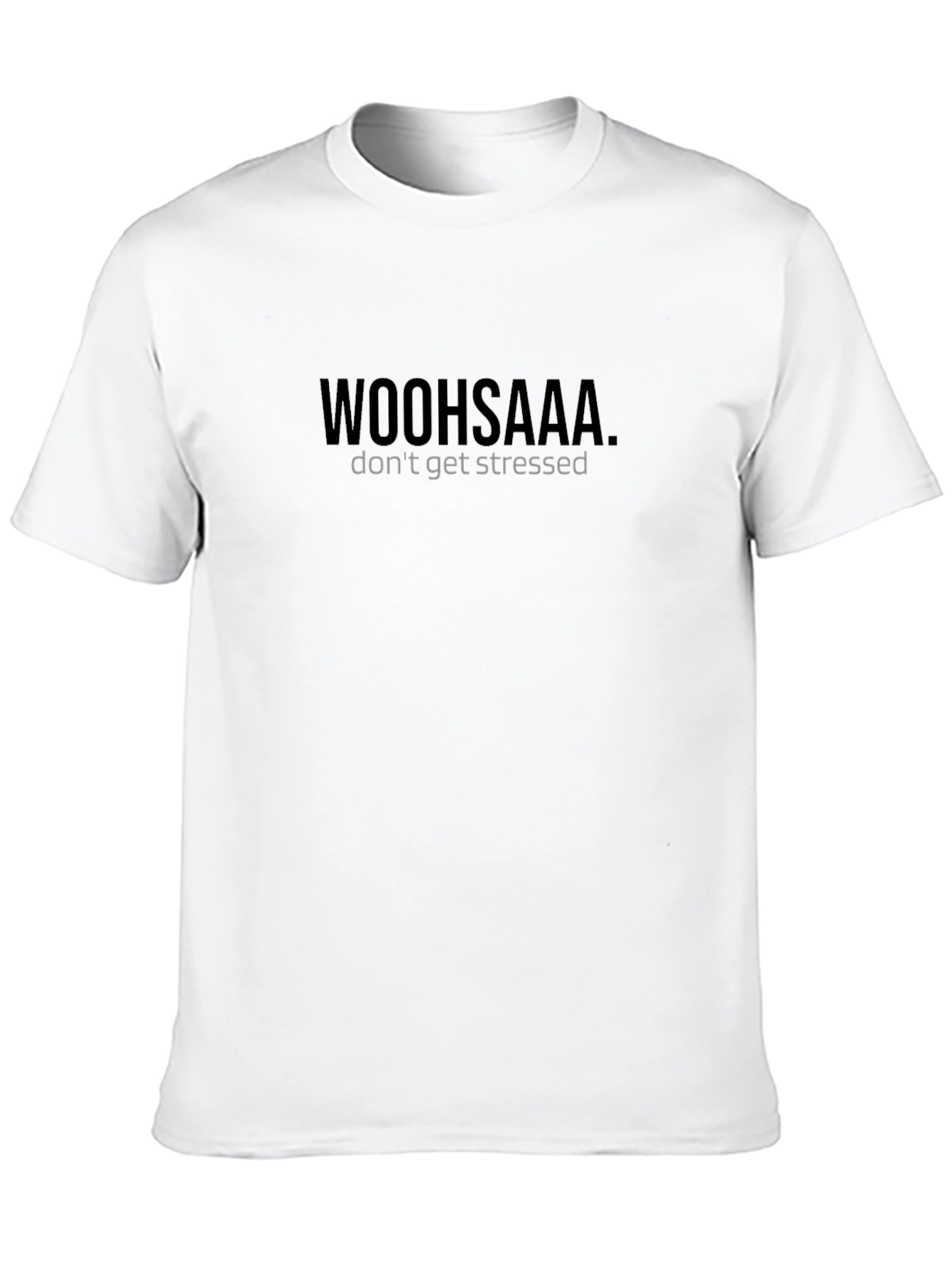 WOOHSAA Dont Get Stressed Black Graphic T-Shirt