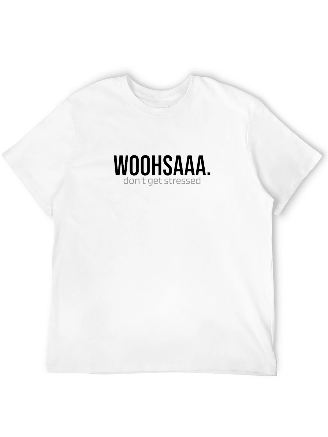 WOOHSAA Dont Get Stressed Black Graphic T-Shirt