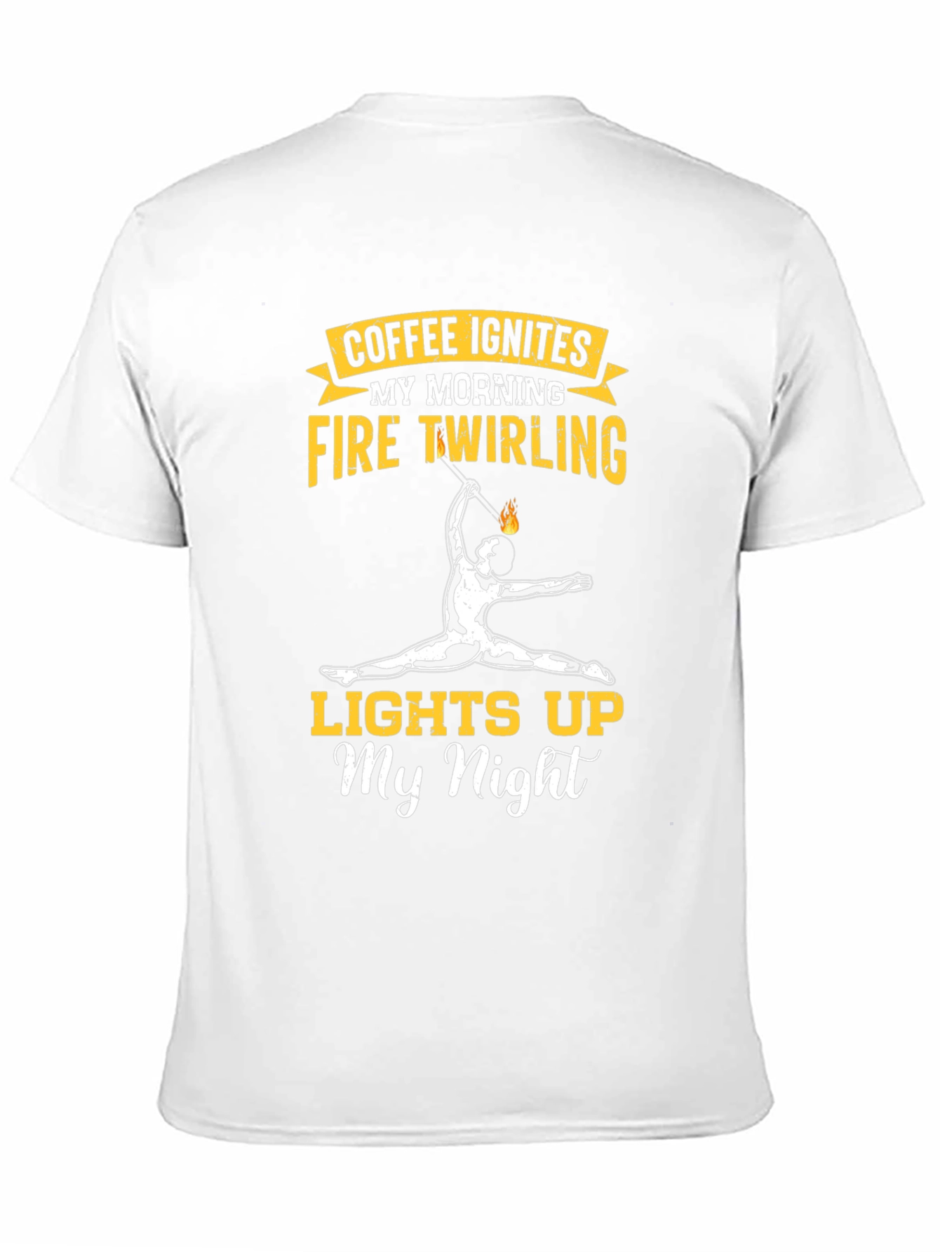Coffee Ignites Fire Twirling Graphic Tee