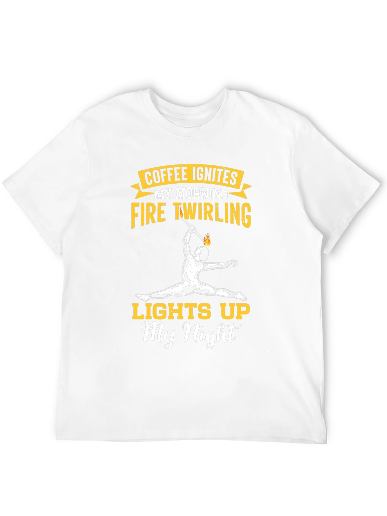 Coffee Ignites Fire Twirling Graphic Tee