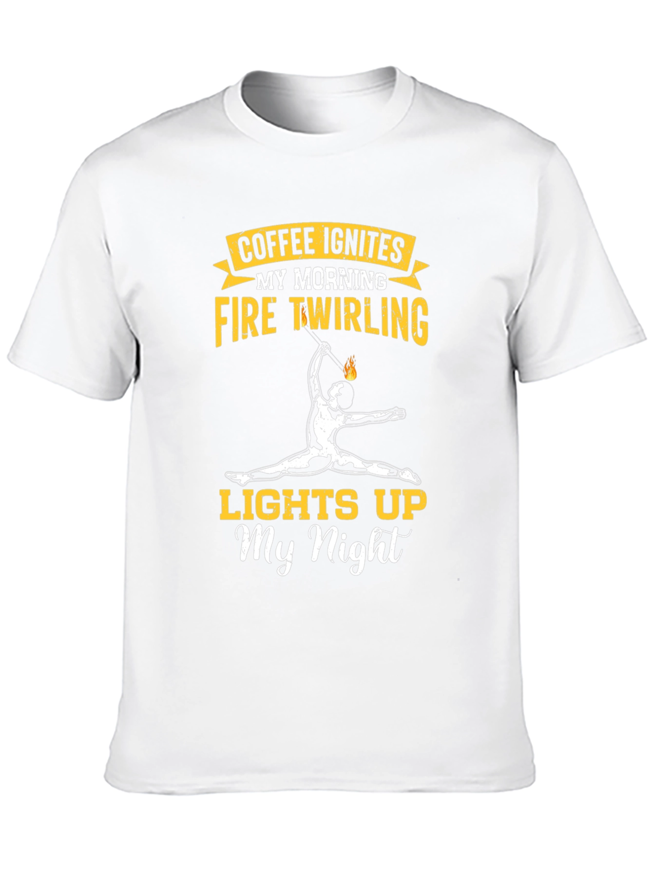 Coffee Ignites Fire Twirling Graphic Tee