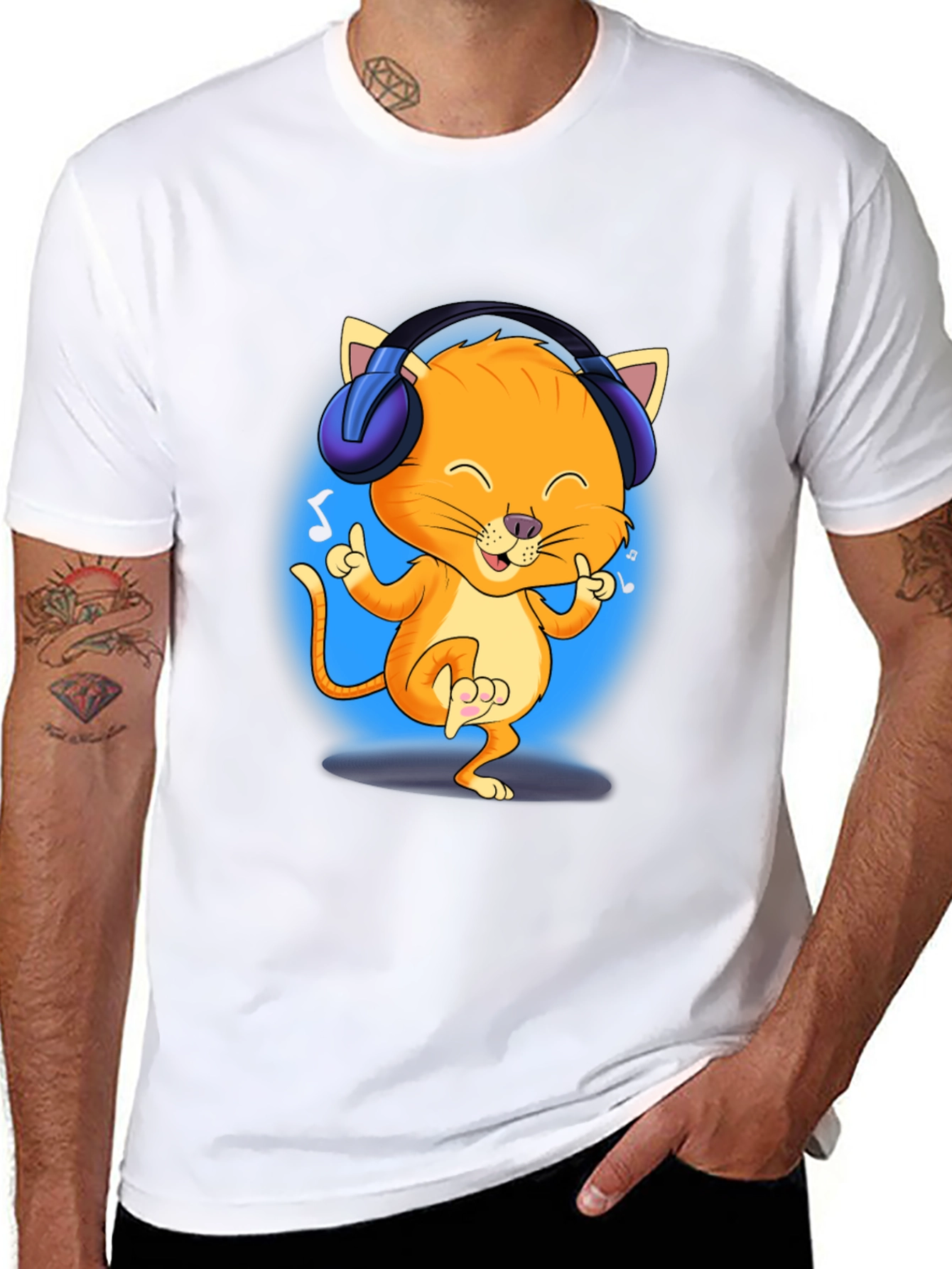 Cool Cat DJ T-Shirt - Music Lover Apparel