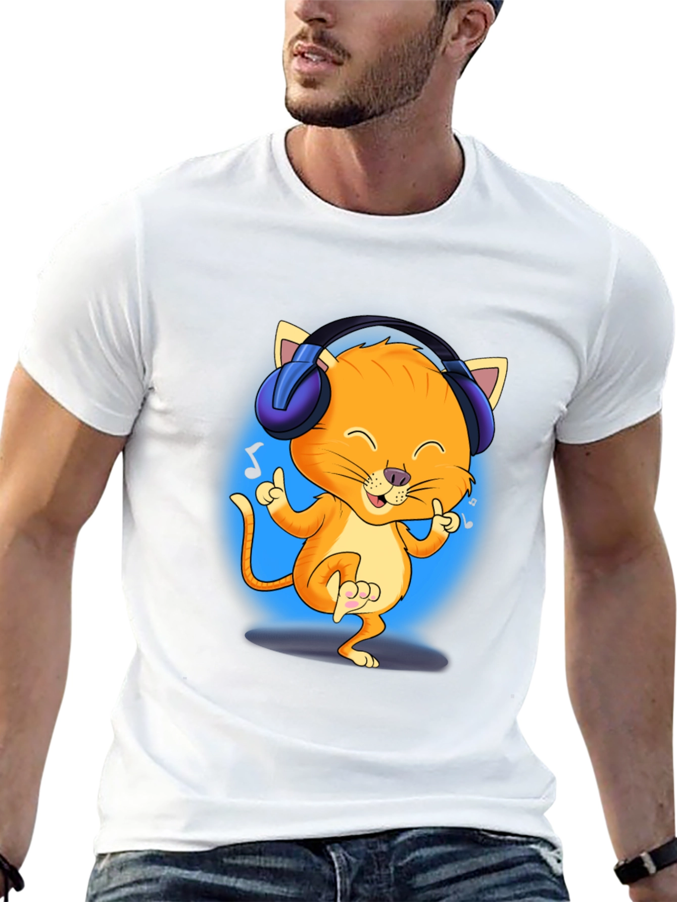 Cool Cat DJ T-Shirt - Music Lover Apparel