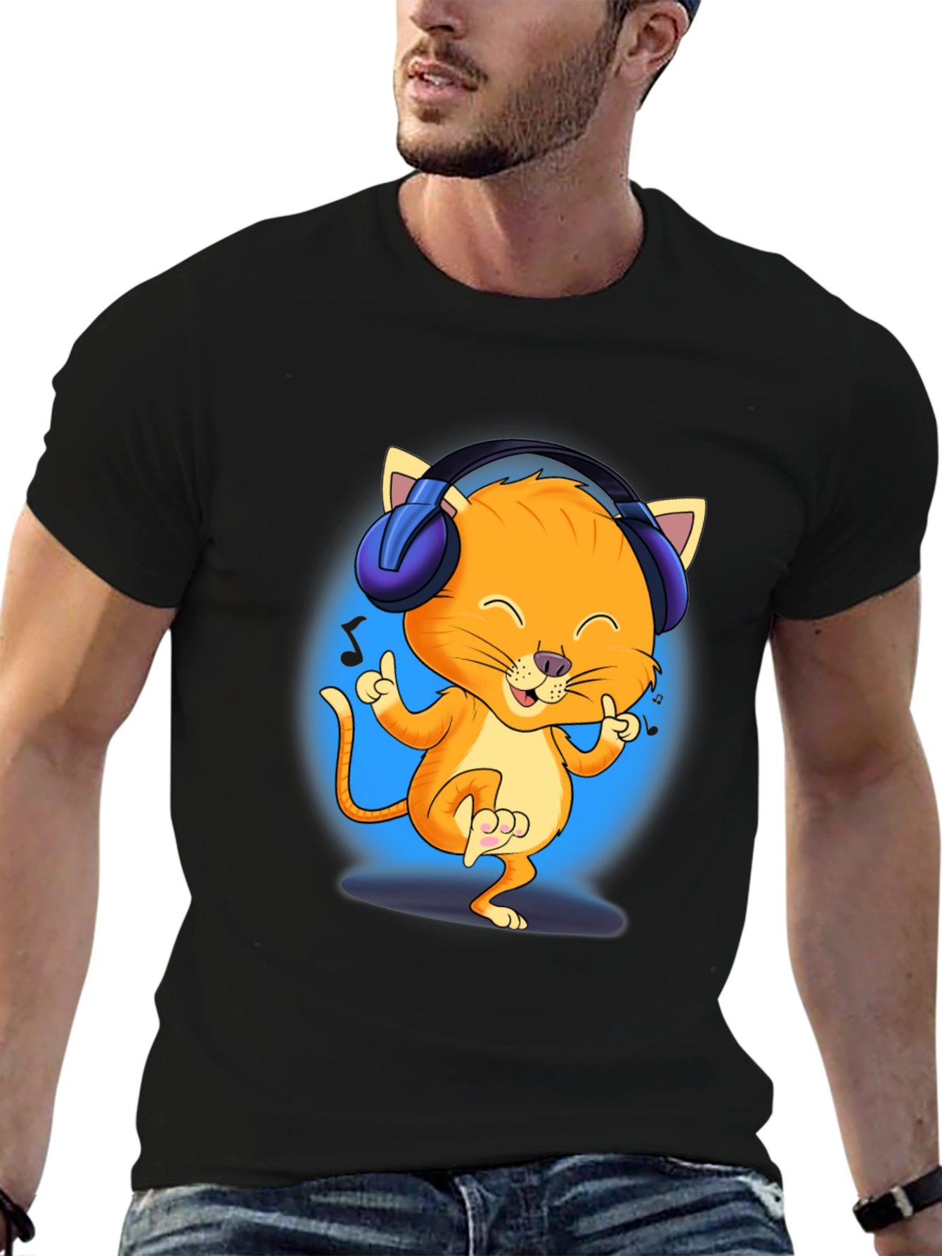 Cool Cat DJ T-Shirt - Music Lover Apparel