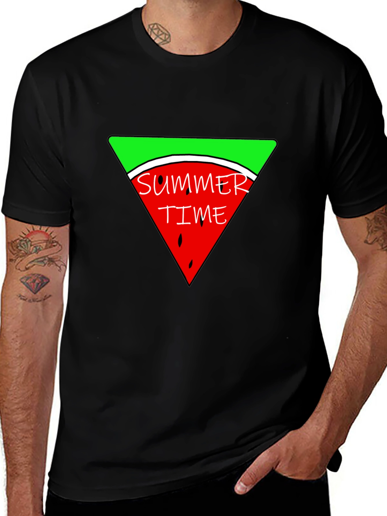Summer Time Watermelon Slice Graphic Tee