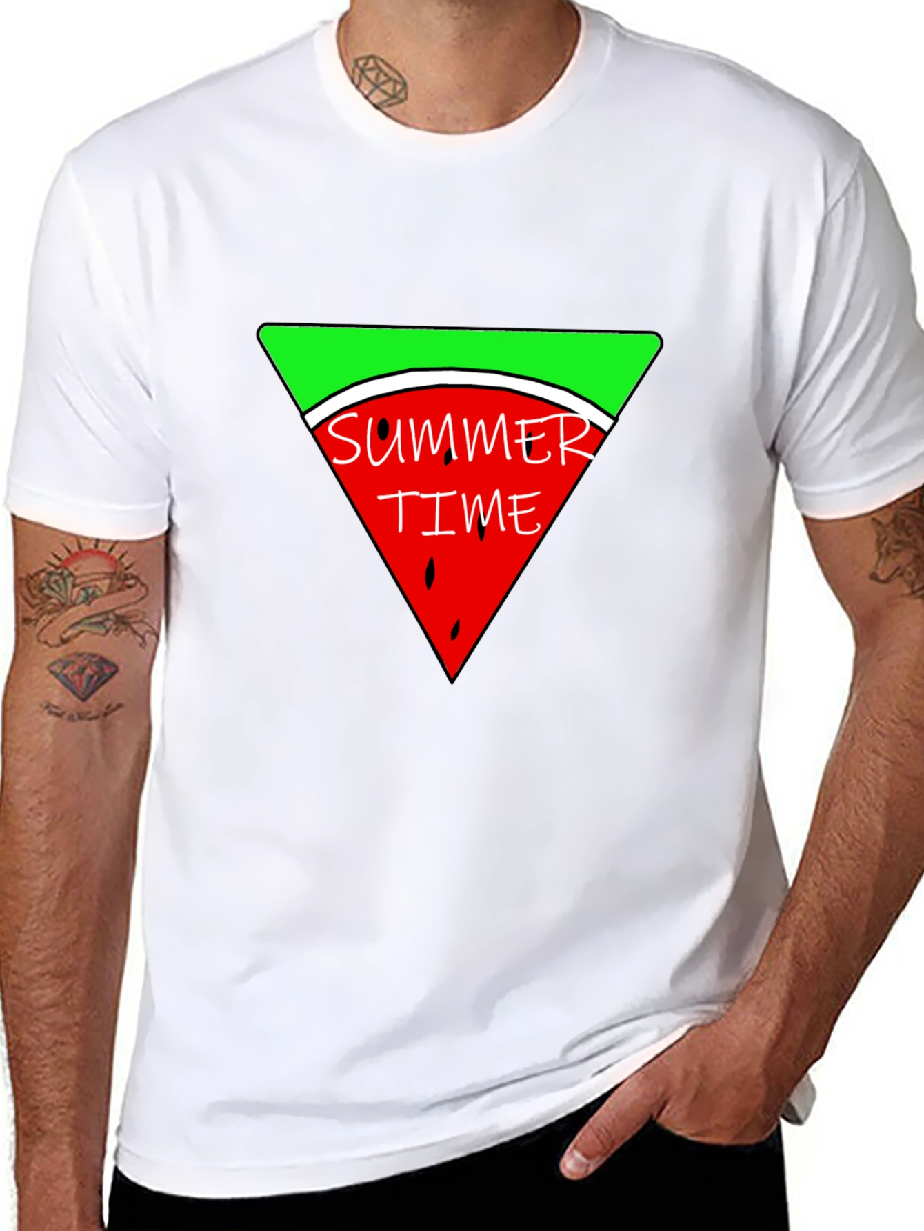Summer Time Watermelon Slice Graphic Tee