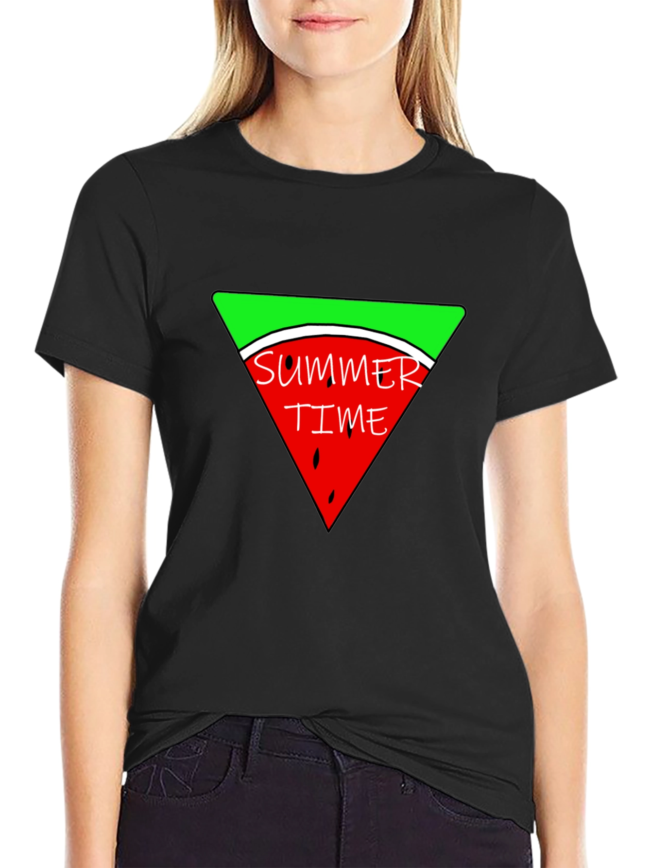 Summer Time Watermelon Slice Graphic Tee