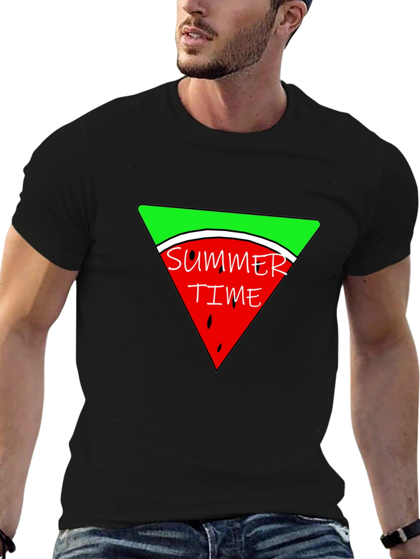 Summer Time Watermelon Slice Graphic Tee