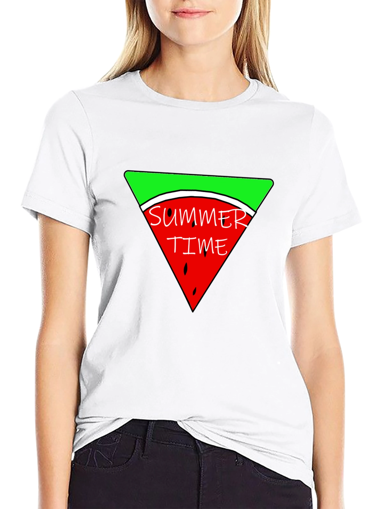 Summer Time Watermelon Slice Graphic Tee