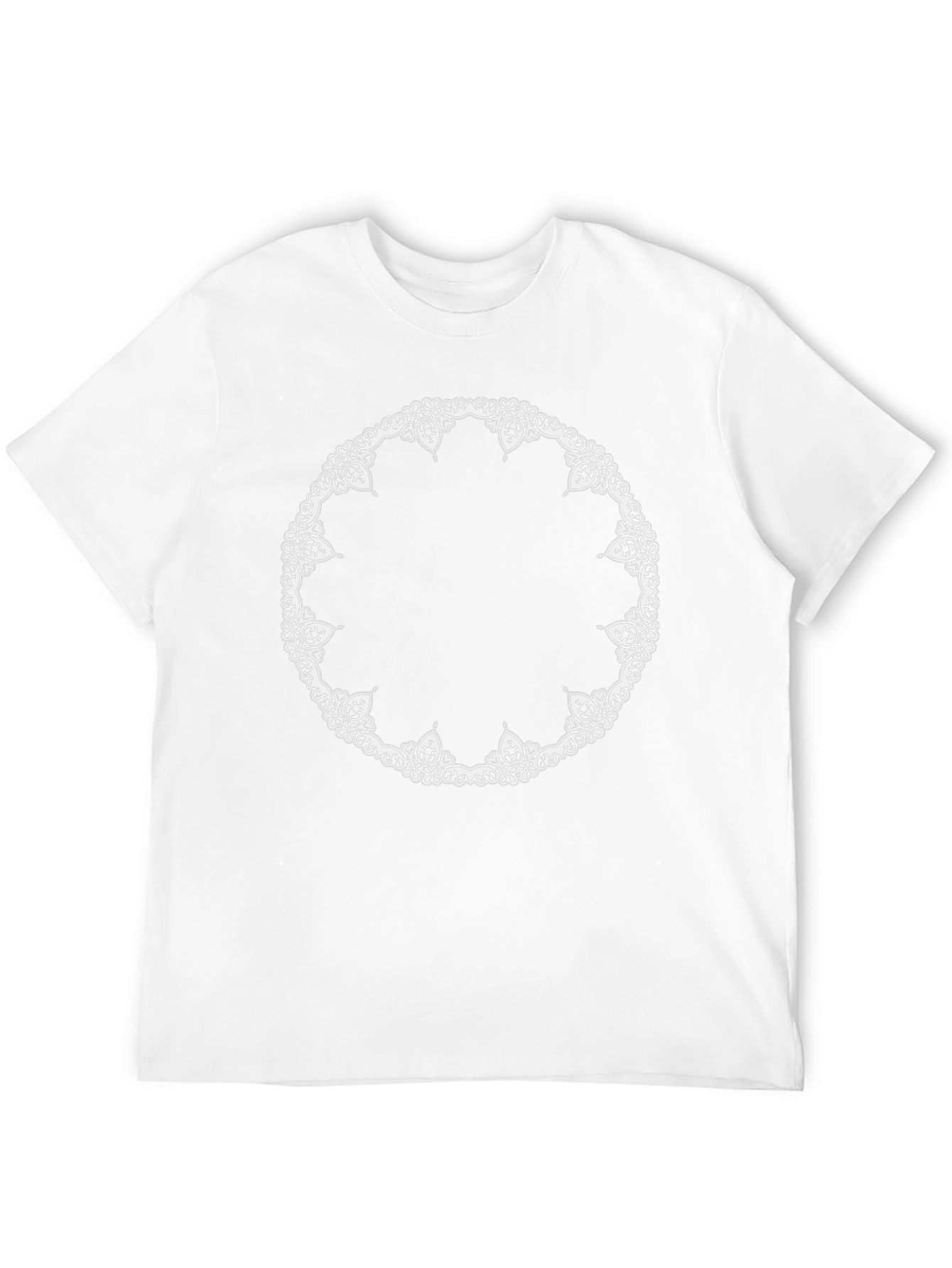 Black T-Shirt with Ornate Circle Design